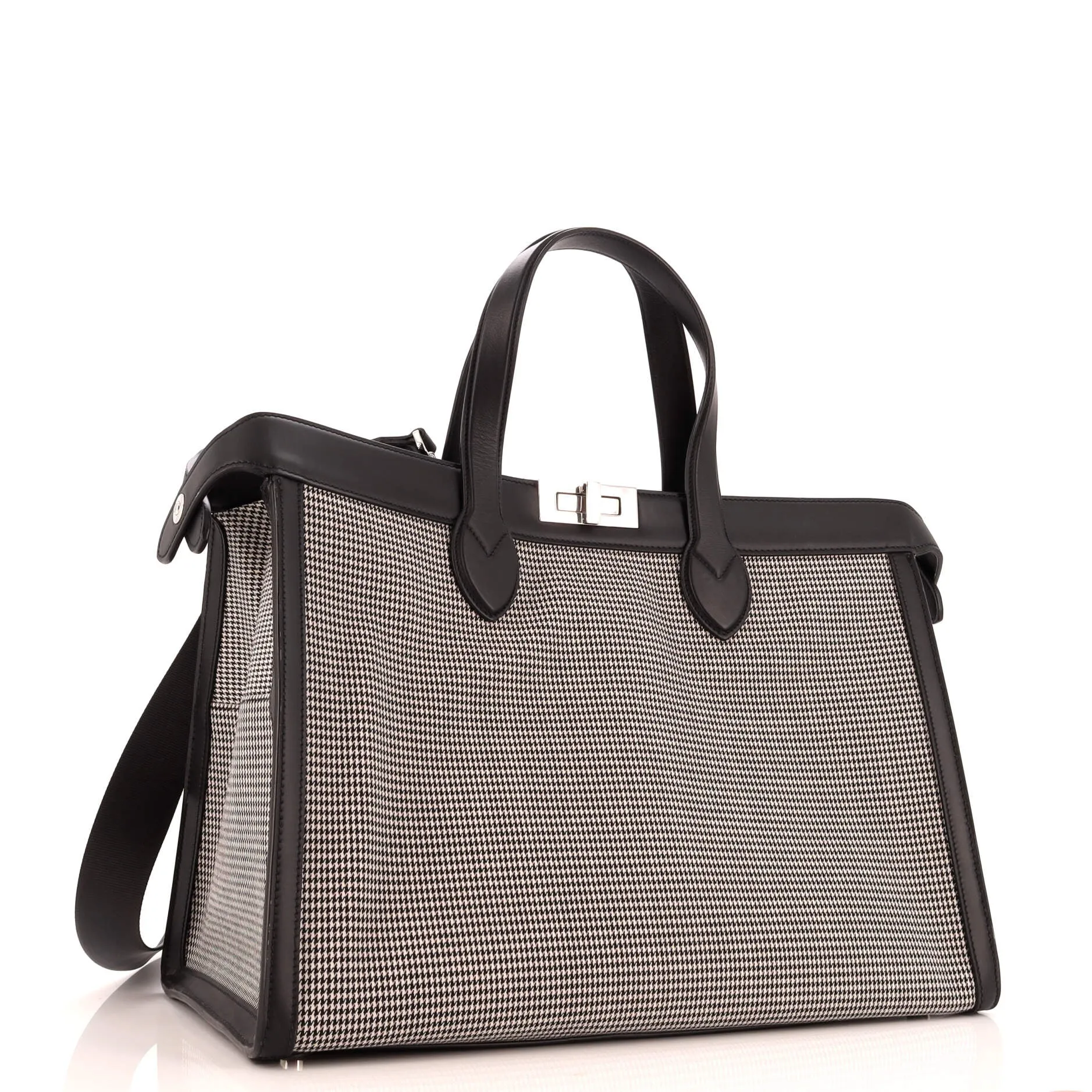 Peekaboo ISeeU Forty8 Handbag Houndstooth Wool