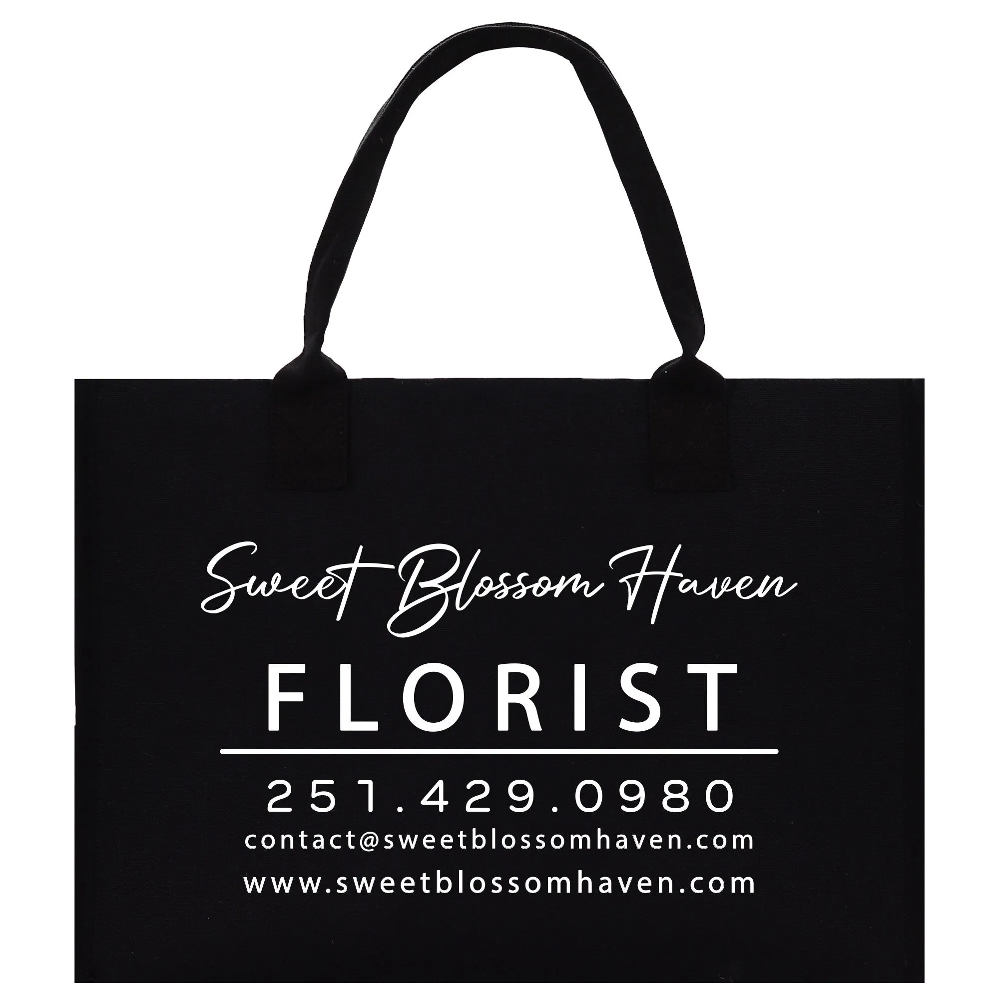 Personalized Florist Cotton Canvas Tote Bag Florist Business Tote Custom Florist Store Gift Bulk Business Logo Florist Swag (FLT1002)