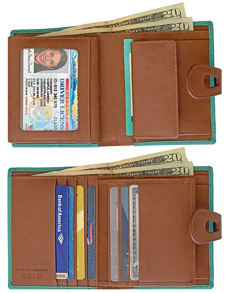 Personalized Genuine Leather Womens Small Wallet
