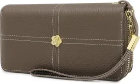 Pomelo Best Womens Wallet RFID Blocking Clutch Wallets Genuine Leather Wallet Large Capacity Purse for Women