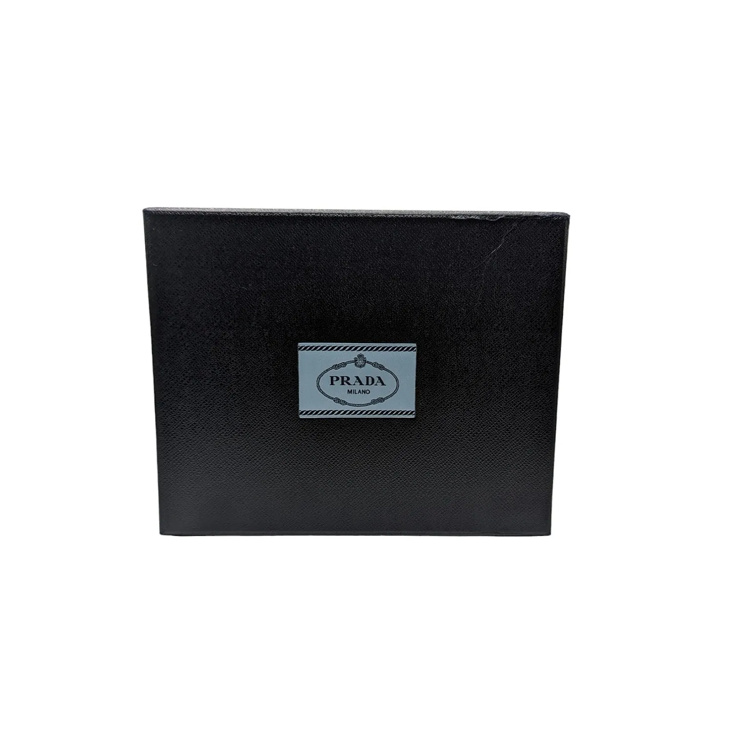 Prada Blue Saffiano Monochrome Mini Chain Wallet