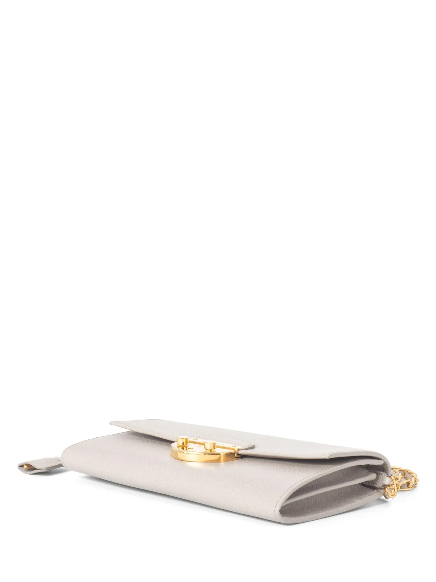 Prada Saffiano Lux Leather Messenger Bag Taupe