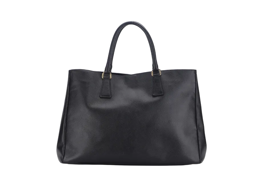 PRADA TOTE BAG NERO SAFFIANO LUX (BN1844) GOLD HARDWARE WITH CARD