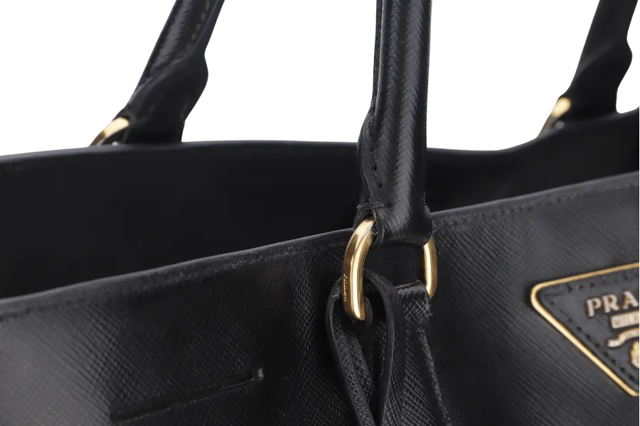PRADA TOTE BAG NERO SAFFIANO LUX (BN1844) GOLD HARDWARE WITH CARD