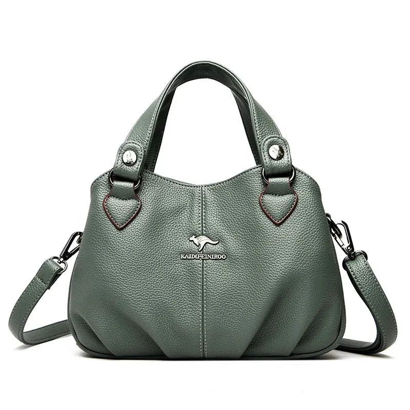 PU Leather Messenger Bag for Women – Small Crossbody Purse with Zipper