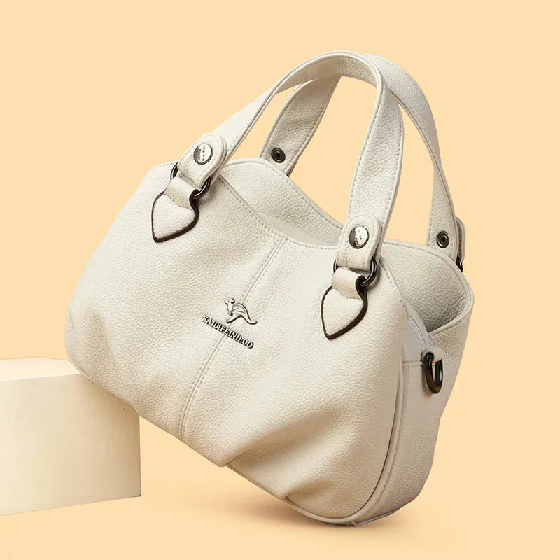 PU Leather Messenger Bag for Women – Small Crossbody Purse with Zipper