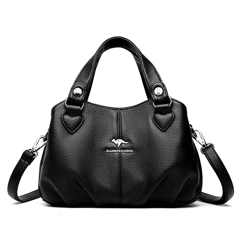 PU Leather Messenger Bag for Women – Small Crossbody Purse with Zipper