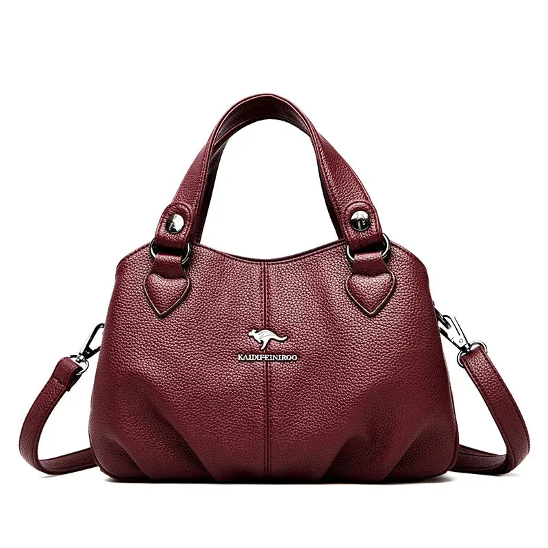 PU Leather Messenger Bag for Women – Small Crossbody Purse with Zipper