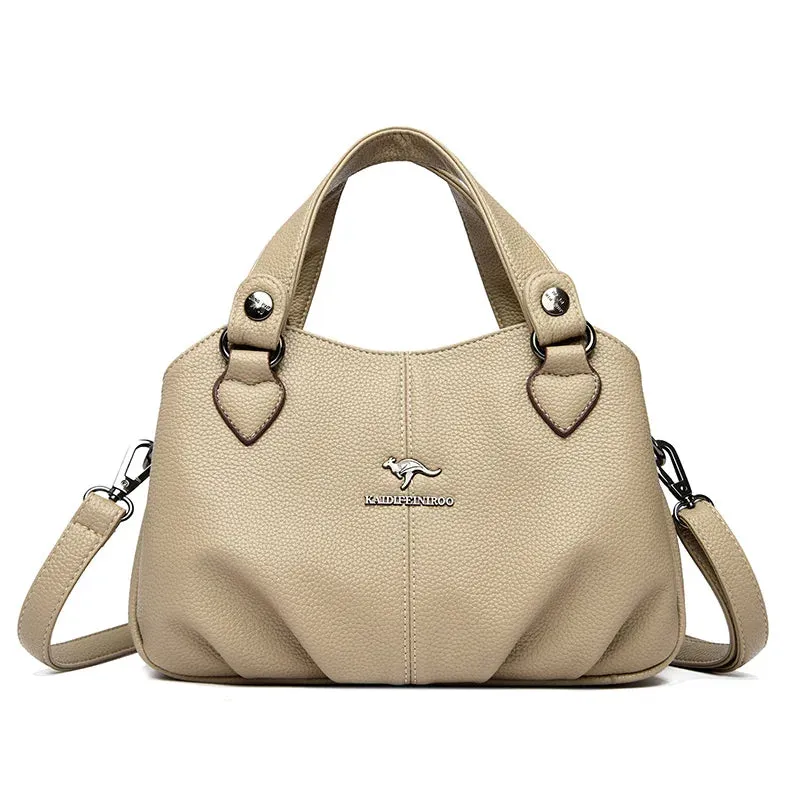 PU Leather Messenger Bag for Women – Small Crossbody Purse with Zipper