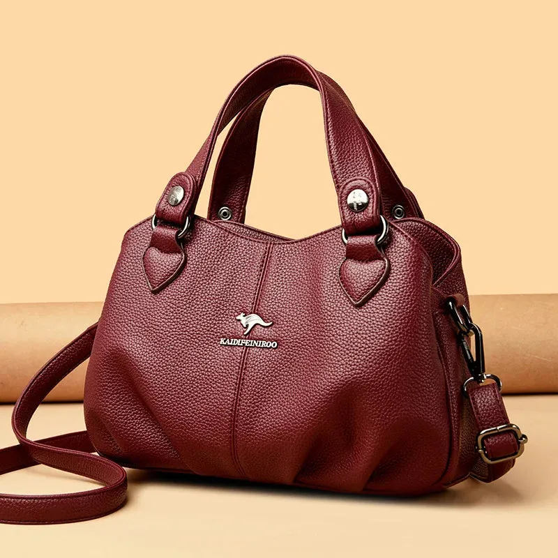 PU Leather Messenger Bag for Women – Small Crossbody Purse with Zipper