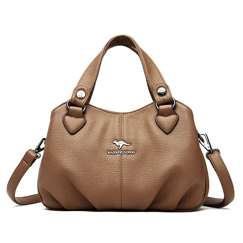 PU Leather Messenger Bag for Women – Small Crossbody Purse with Zipper