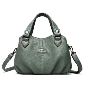 PU Leather Messenger Bag for Women – Small Crossbody Purse with Zipper