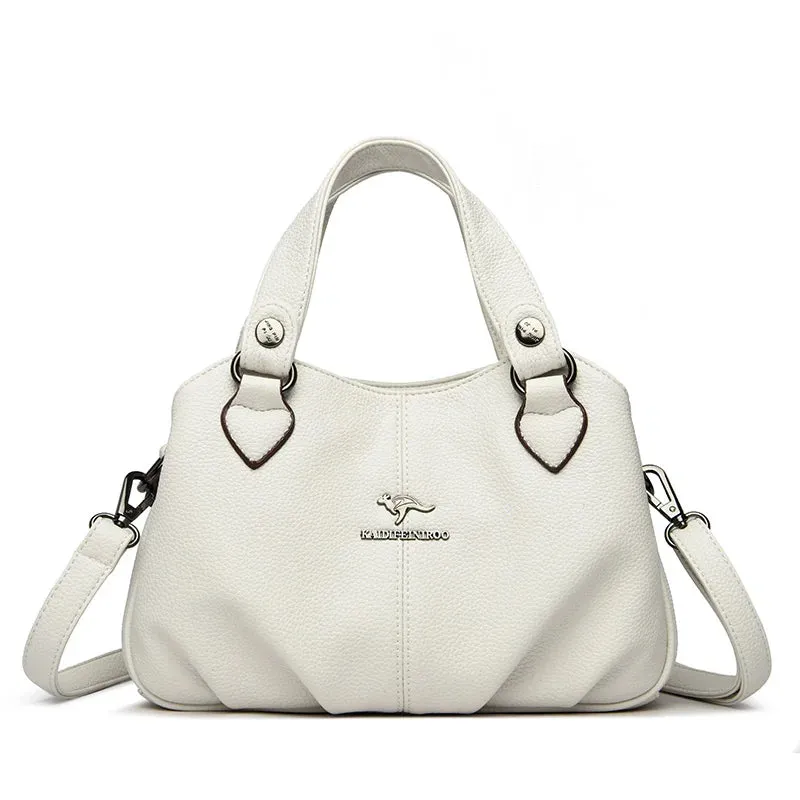 PU Leather Messenger Bag for Women – Small Crossbody Purse with Zipper
