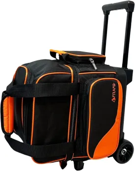 Pyramid Path Pro Deluxe Single Roller Bowling Bag With Separate Shoe Compartment (Up To US Mens Size 11), 2 Large Accessory Pockets, Padded Foam Ball Insert, Lifting Handles and Locking Square Handle