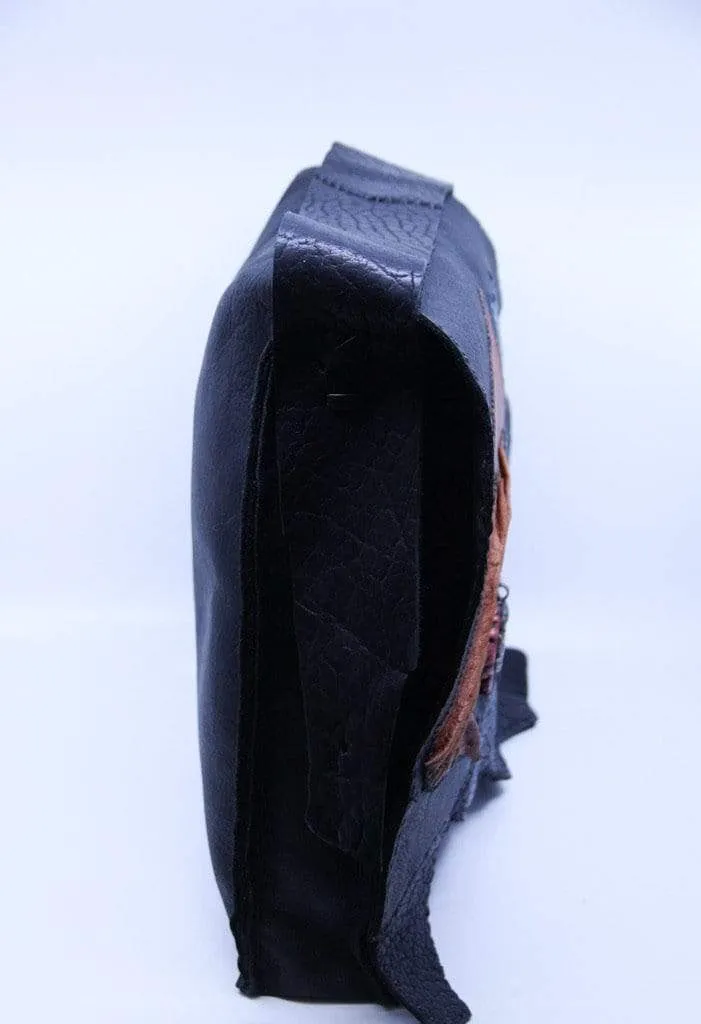 Quentin Black Cross Body Messenger Bag