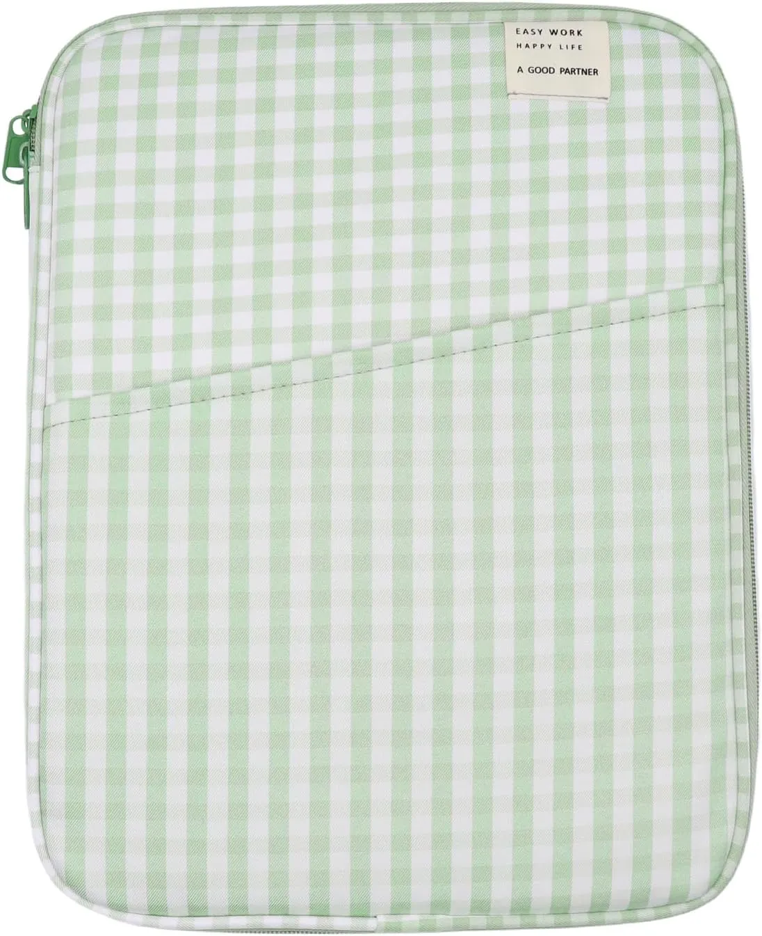 RARITYUS 13-14 Inch Fashion Plaid Laptop Sleeve Bag iPad Protective Case Kawaii Tablet Cover Notebook Storage Bag for Women Girls