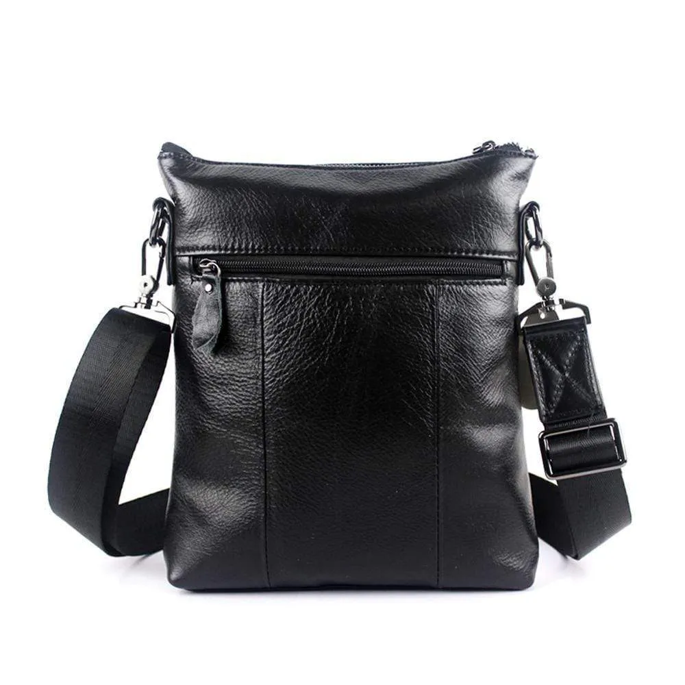 Rossie Viren Men's Vintage Cowhide Leather Voyager Small Messenger Bag