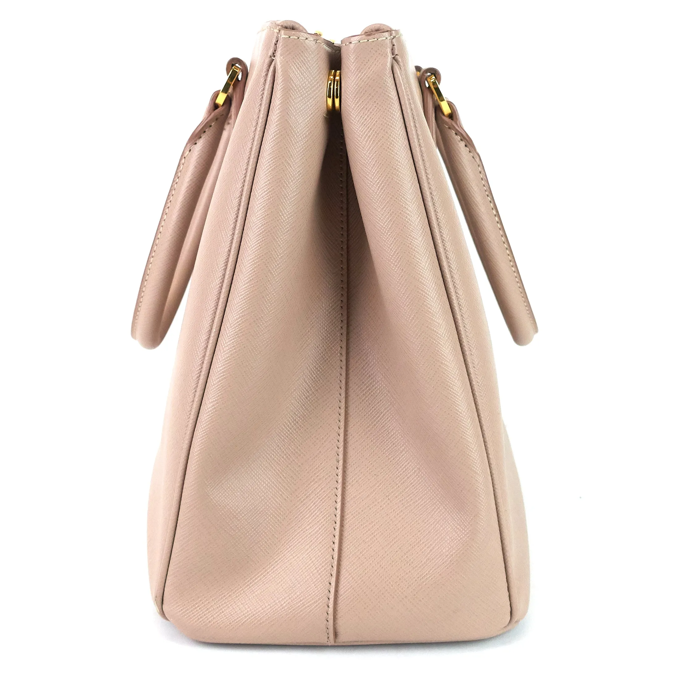 Saffiano Lux Double Zip Tote Bag