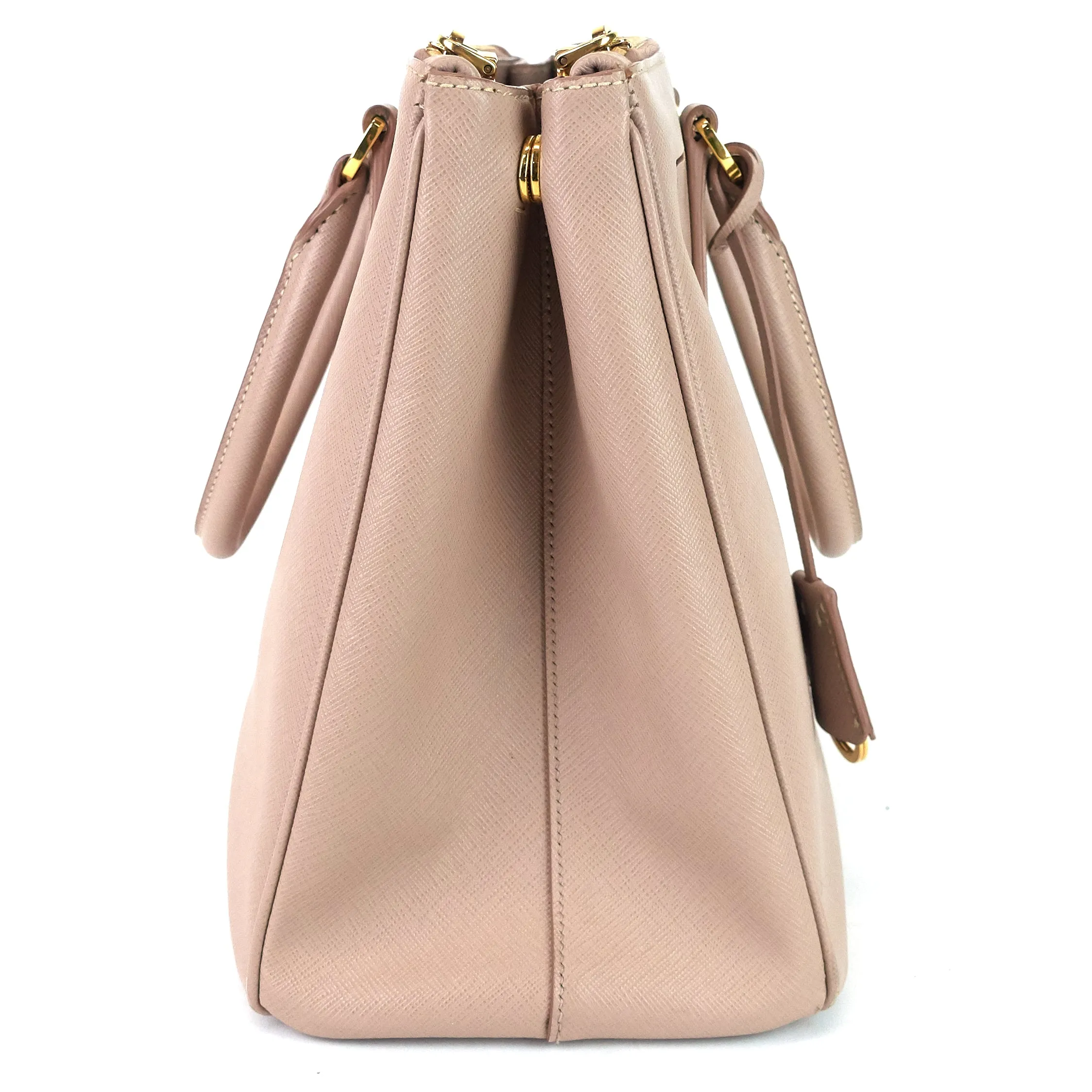 Saffiano Lux Double Zip Tote Bag