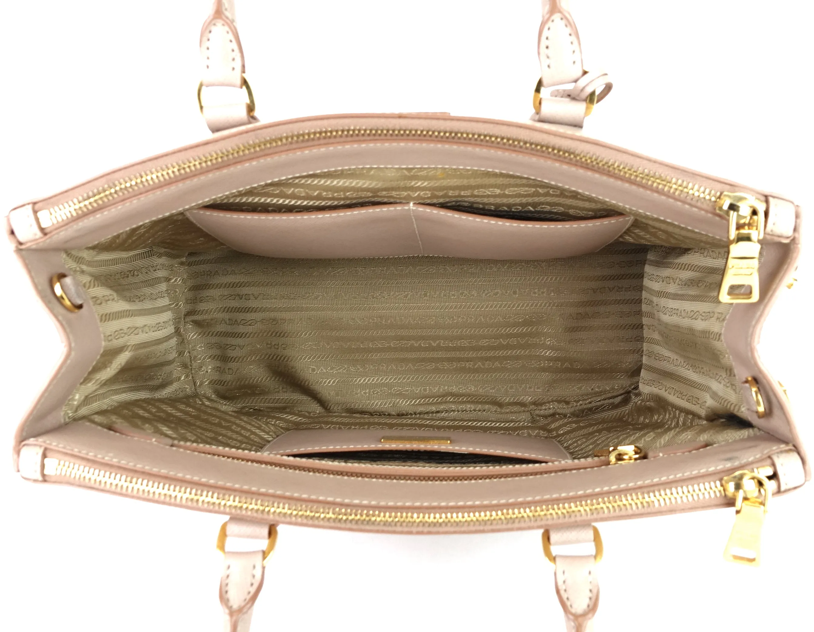 Saffiano Lux Double Zip Tote Bag