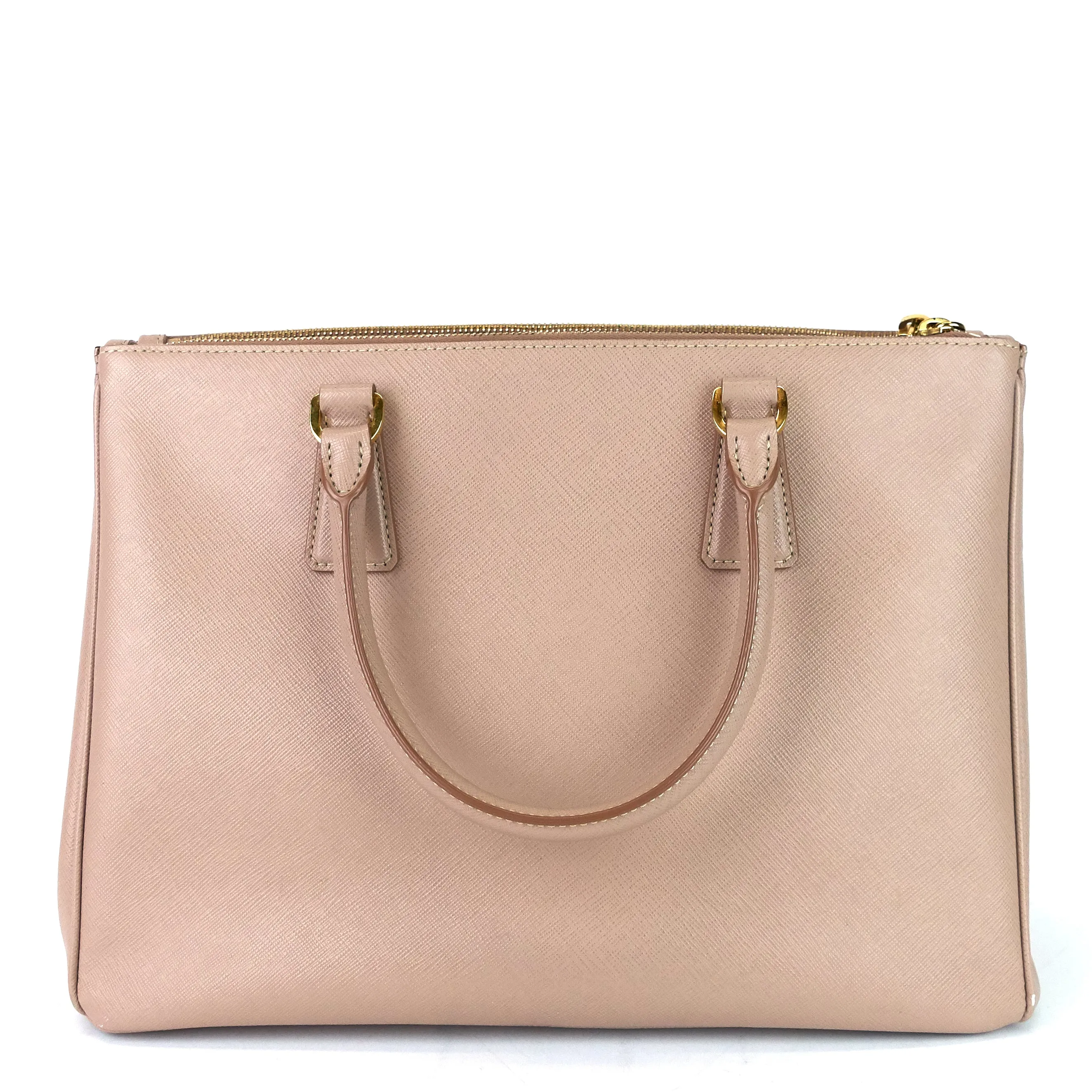 Saffiano Lux Double Zip Tote Bag