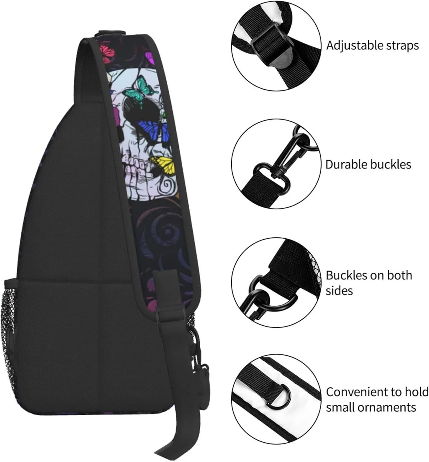 Sling Daypacks,adjustable Rope Crossbody One Shoulder Bag Travel Hiking Cycling for Men Women Gift