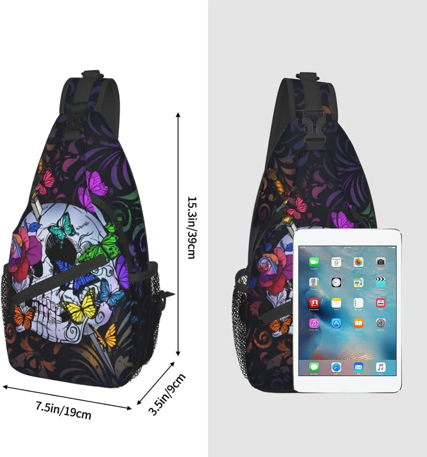 Sling Daypacks,adjustable Rope Crossbody One Shoulder Bag Travel Hiking Cycling for Men Women Gift