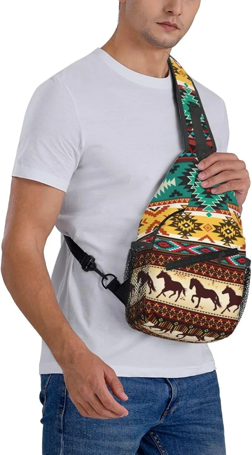 Sling Daypacks,adjustable Rope Crossbody One Shoulder Bag Travel Hiking Cycling for Men Women Gift