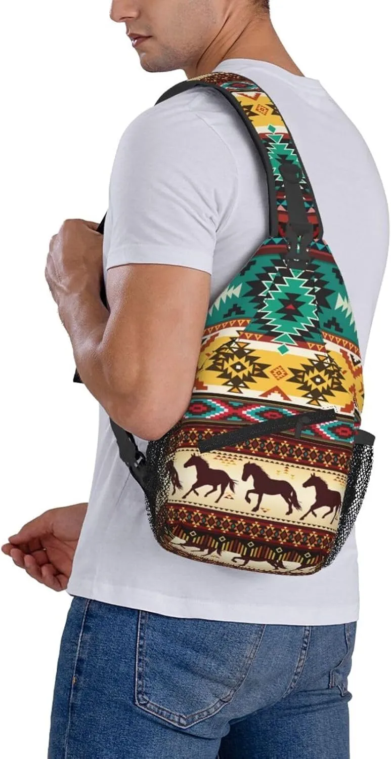 Sling Daypacks,adjustable Rope Crossbody One Shoulder Bag Travel Hiking Cycling for Men Women Gift