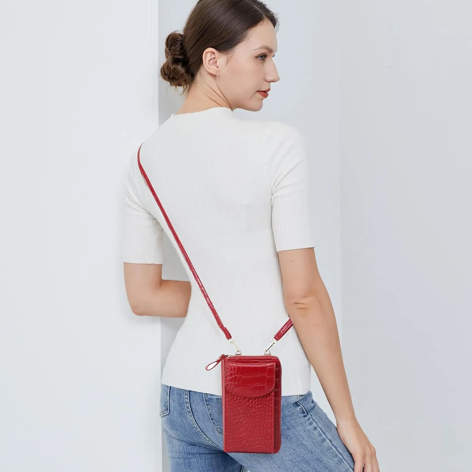 Small Crossbody Bag Cell Phone Purse Wallet Wristlet Card Clutch with Card Slot