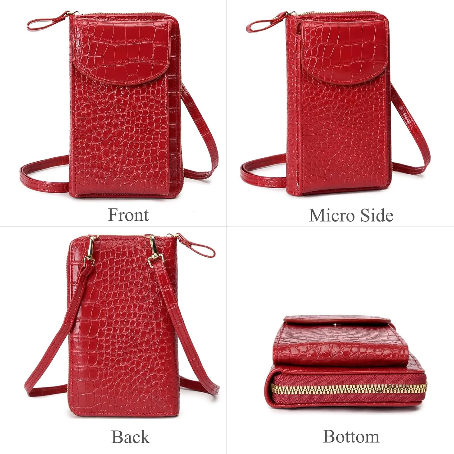 Small Crossbody Bag Cell Phone Purse Wallet Wristlet Card Clutch with Card Slot