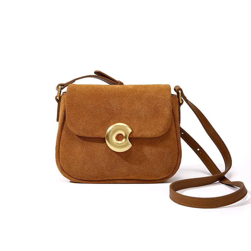 Strictly selected small square bag women's popular spring and summer new niche design  retro texture matte fleece commuter bag