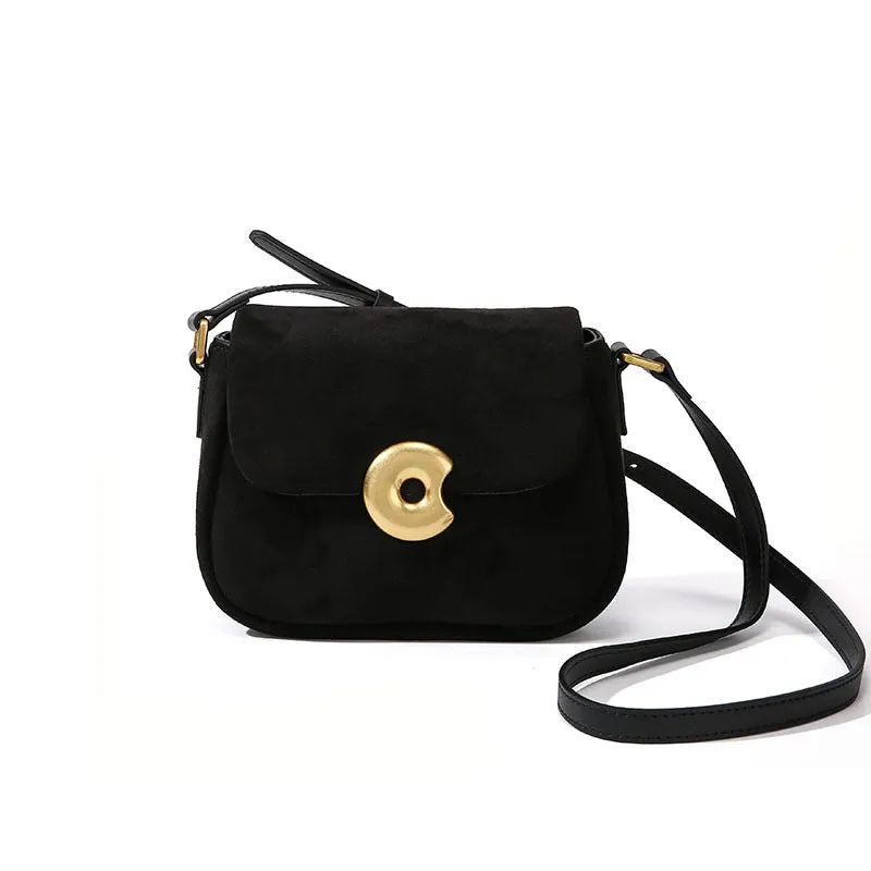 Strictly selected small square bag women's popular spring and summer new niche design  retro texture matte fleece commuter bag