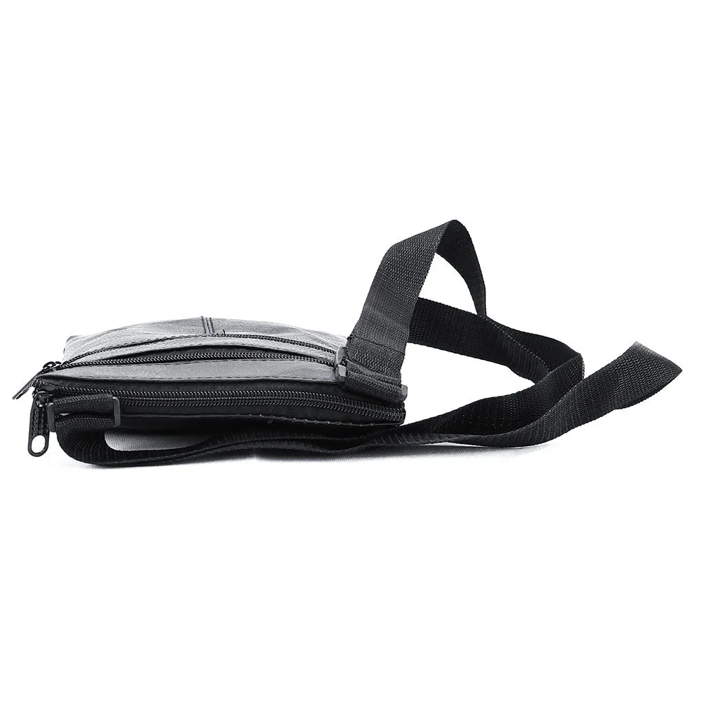 Stylish Leather Shoulder Bag Black Messenger iPad Bag