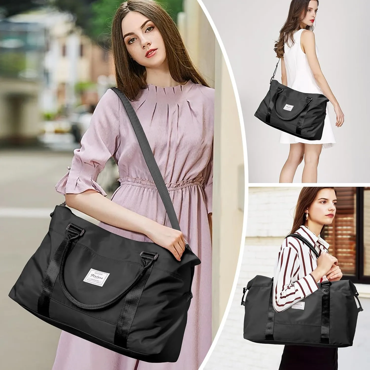 Travel Duffel Bags for Women,Weekender Overnight Bag with Wet Pocket & Toiletry Bag,Carry On Personal Item Bag,Travel Tote Gym Bag,Large