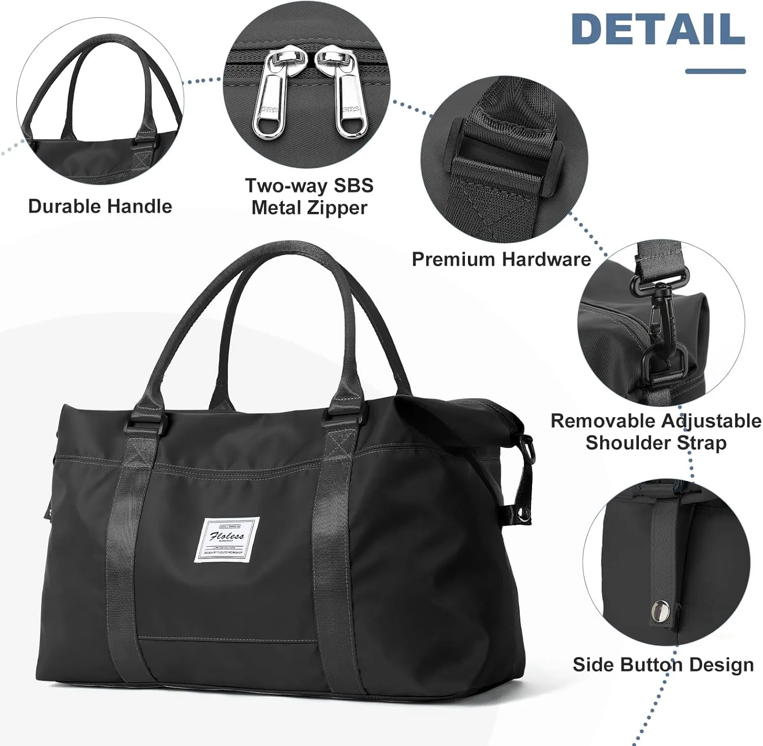 Travel Duffel Bags for Women,Weekender Overnight Bag with Wet Pocket & Toiletry Bag,Carry On Personal Item Bag,Travel Tote Gym Bag,Large