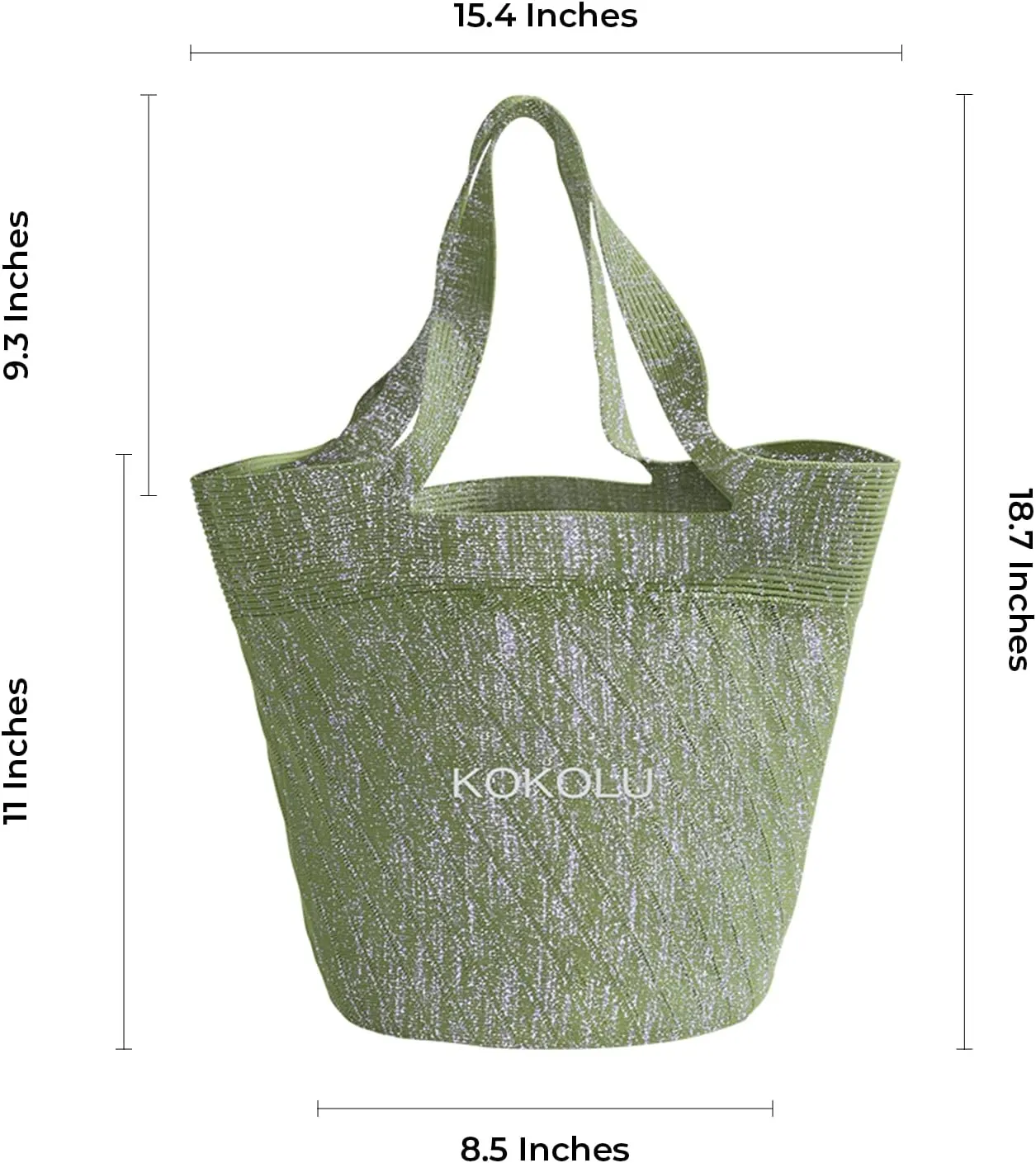 Ultra Lightweight Tote Bag For Women (18.7 x 8.5) - Upcycled Flexible Machine Washable Shopping Tote Bag For Women