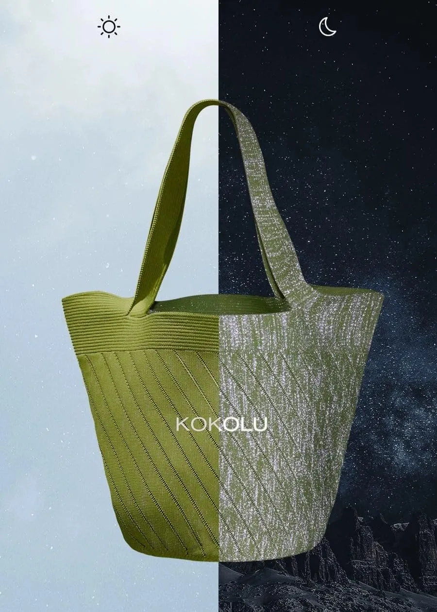 Ultra Lightweight Tote Bag For Women (18.7 x 8.5) - Upcycled Flexible Machine Washable Shopping Tote Bag For Women
