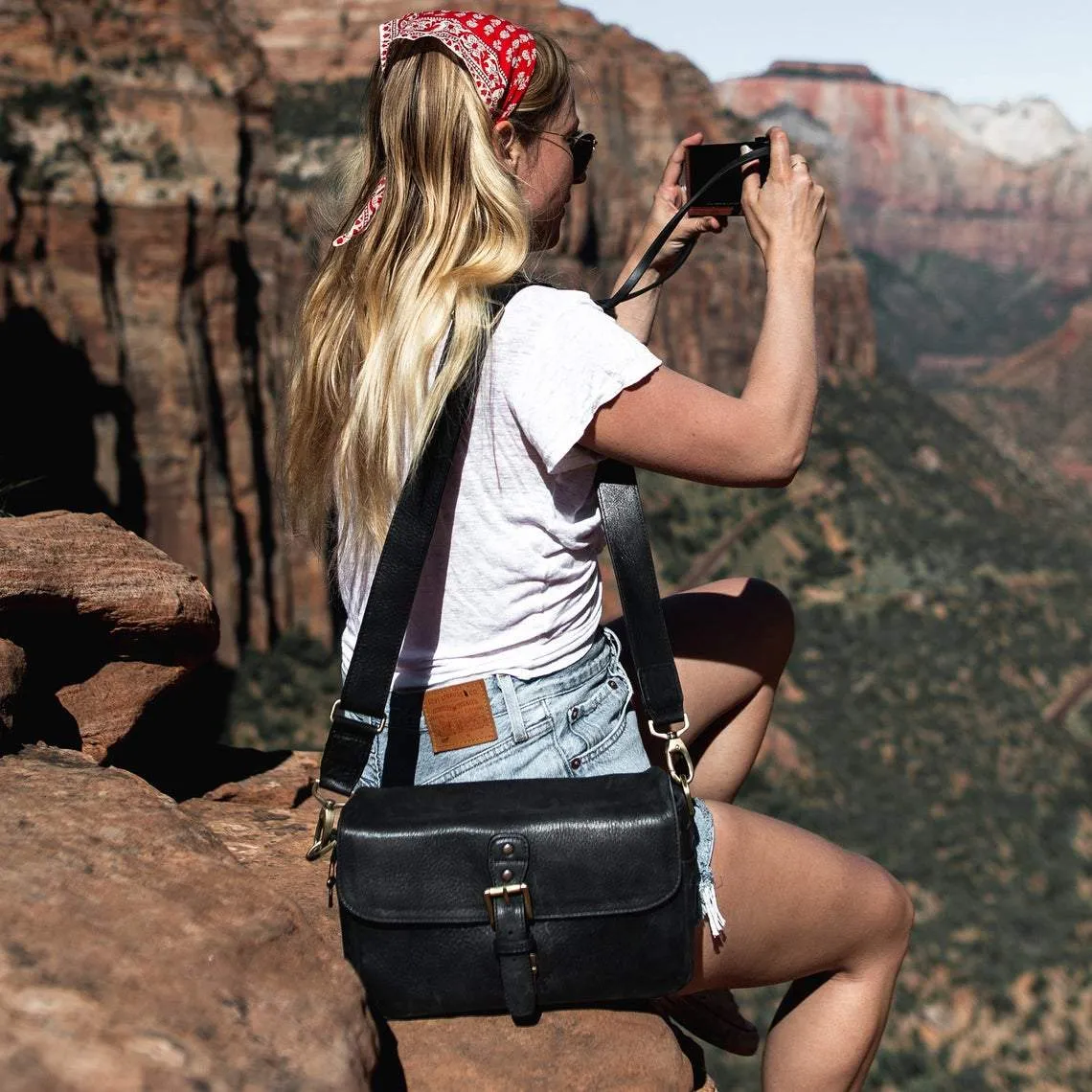 Vegan Leather Camera Bag