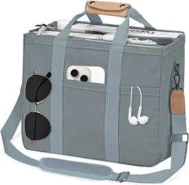 VOFANK Canvas Tote Bag for Women with Zipper and Compartments Large Work Bible Bag Crossbody Shoulder Bag Travel Handbag