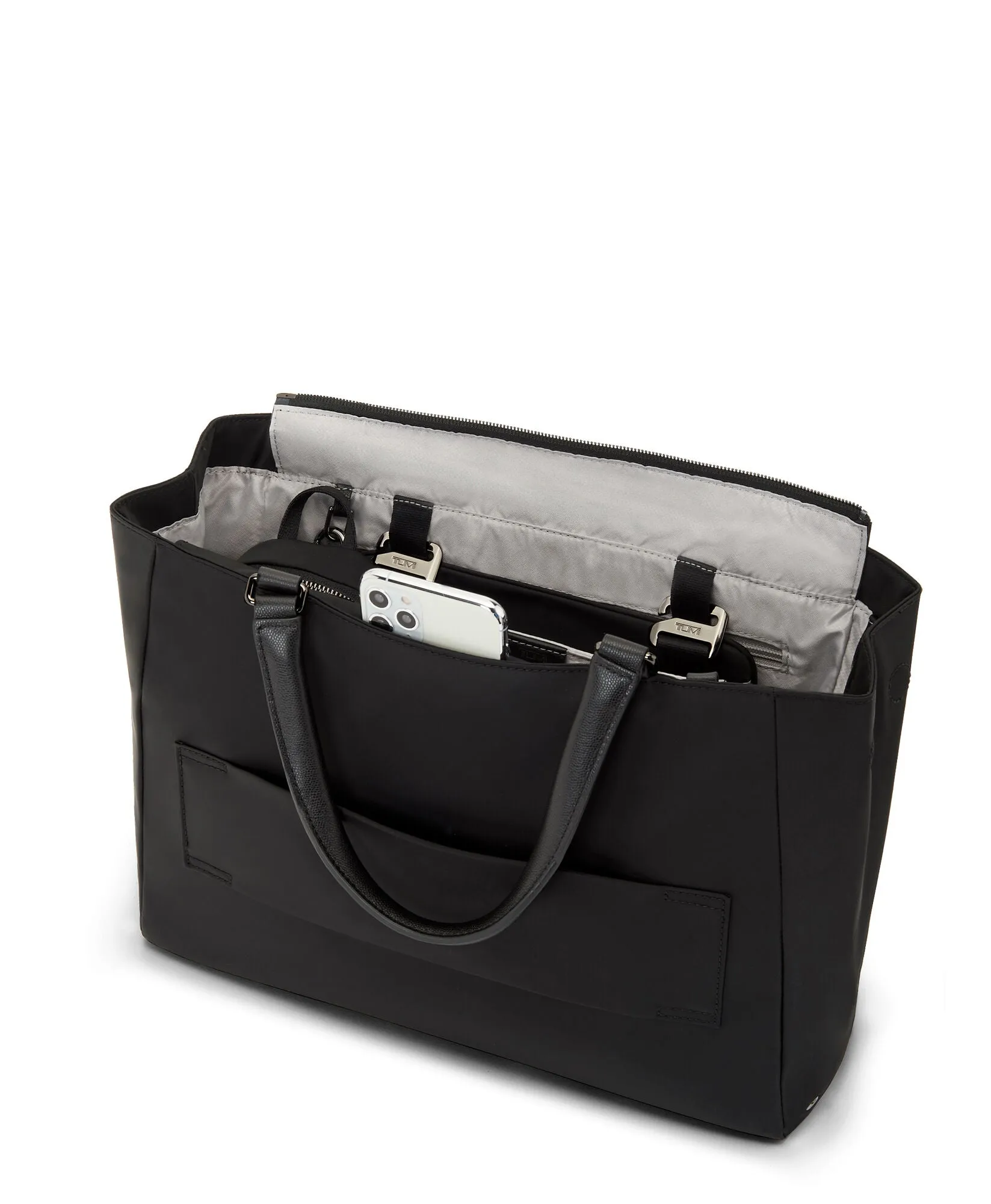 Voyageur Valetta Medium Tote - Black/Gunmetal