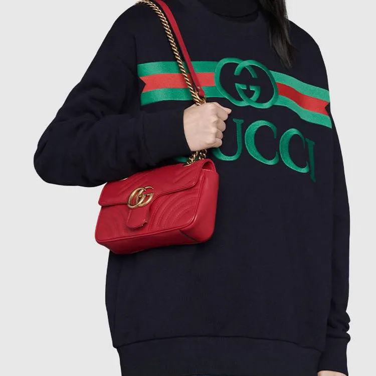 (WMNS) GUCCI GG Marmont Mini Shoulder Bag Red