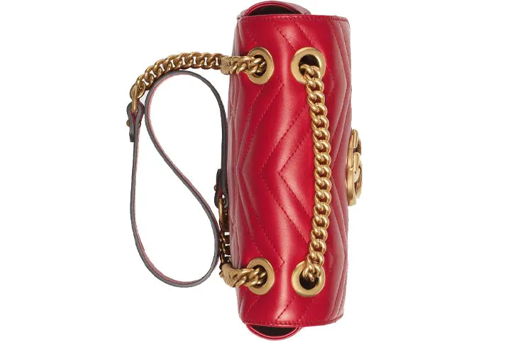 (WMNS) GUCCI GG Marmont Mini Shoulder Bag Red