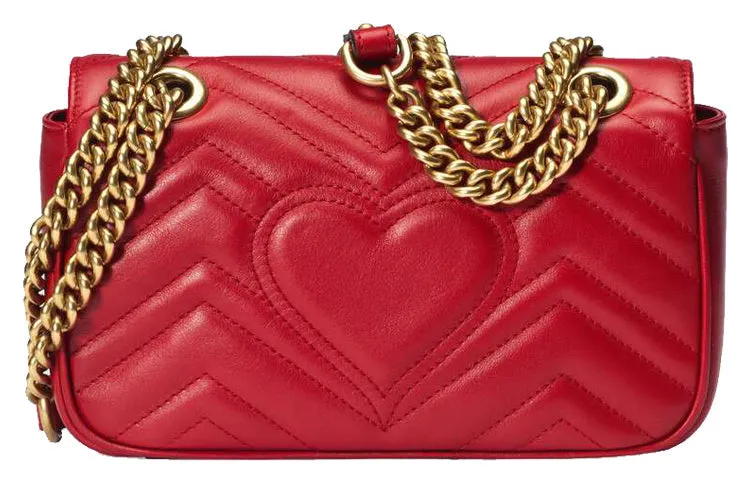 (WMNS) GUCCI GG Marmont Mini Shoulder Bag Red