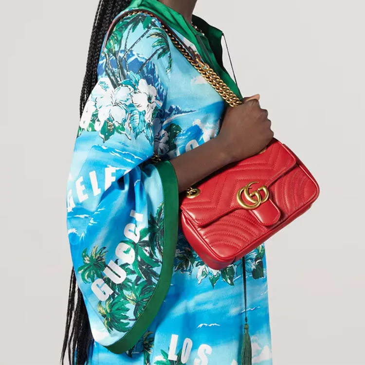 (WMNS) GUCCI GG Marmont Mini Shoulder Bag Red