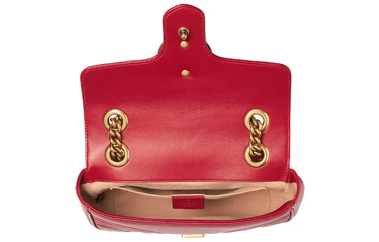 (WMNS) GUCCI GG Marmont Mini Shoulder Bag Red