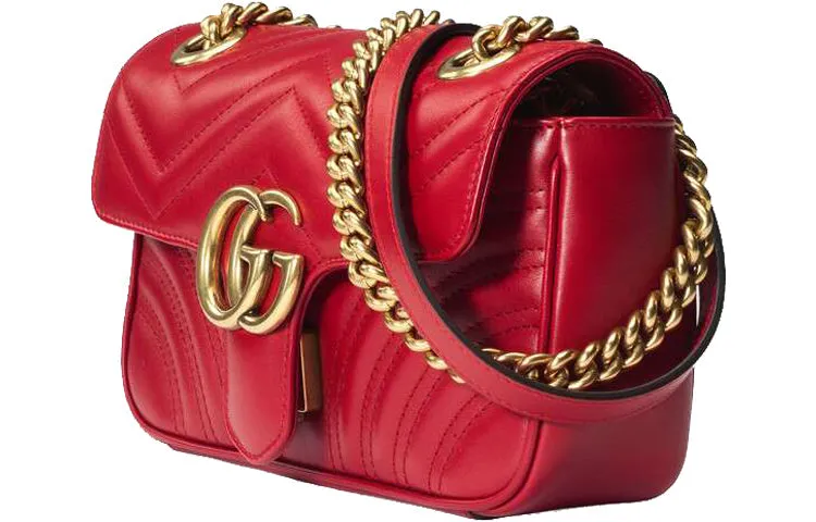 (WMNS) GUCCI GG Marmont Mini Shoulder Bag Red