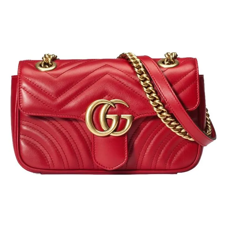 (WMNS) GUCCI GG Marmont Mini Shoulder Bag Red