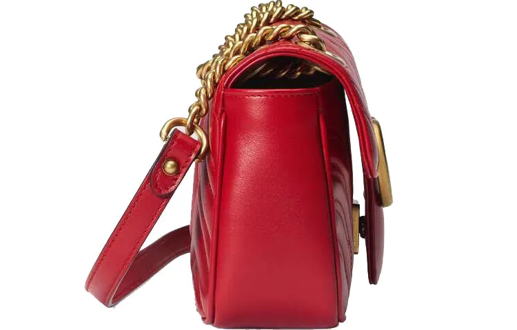 (WMNS) GUCCI GG Marmont Mini Shoulder Bag Red