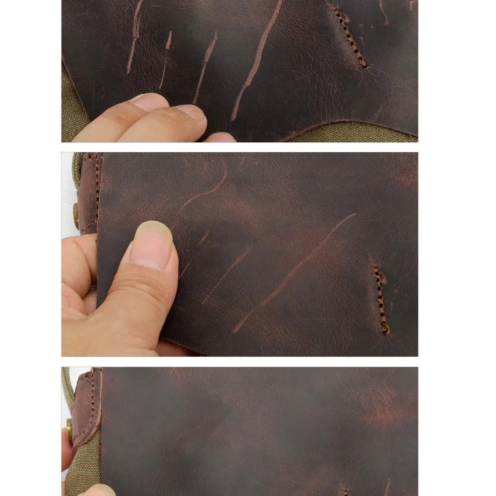 Woosir Leather Messenger Shoulder Bag Men